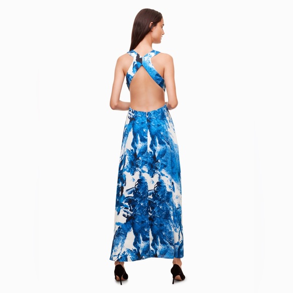 Aritzia Blue Peekaboo Maxi Dress - Picture 2 of 2